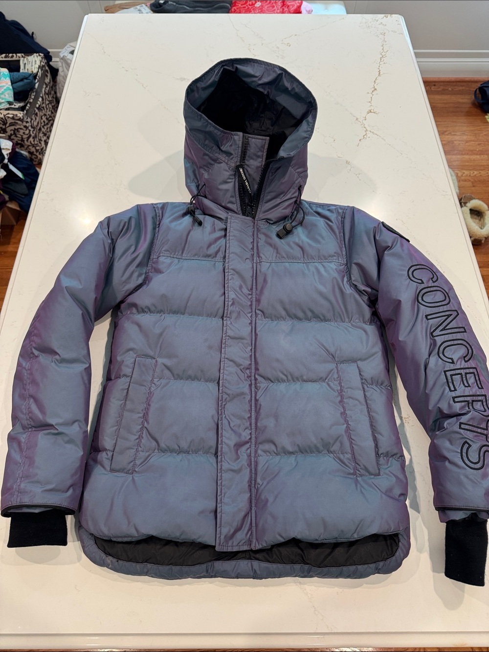 Canada Goose Limited Edition Concepts collab Iridescent Purple-Pink Zip Jacket
